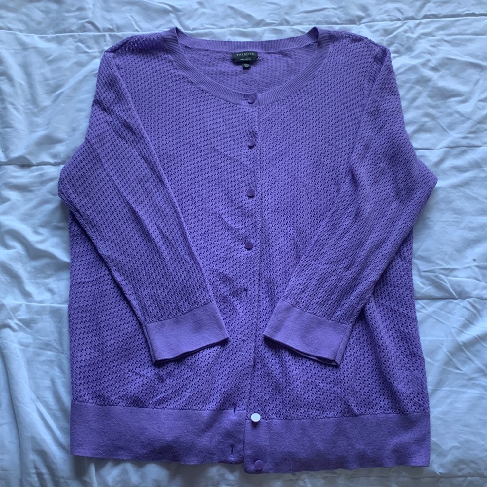 Lace purple sweater
